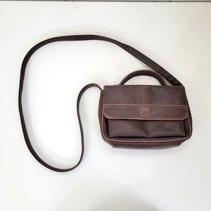 Jackson Brown Faux Leather Crossbody Bag